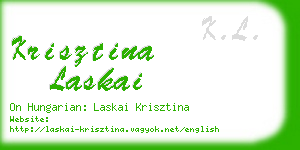 krisztina laskai business card